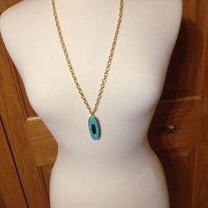 VINCE CAMUTO -Turquoise/Glass Stone Necklace - NEW with Tag